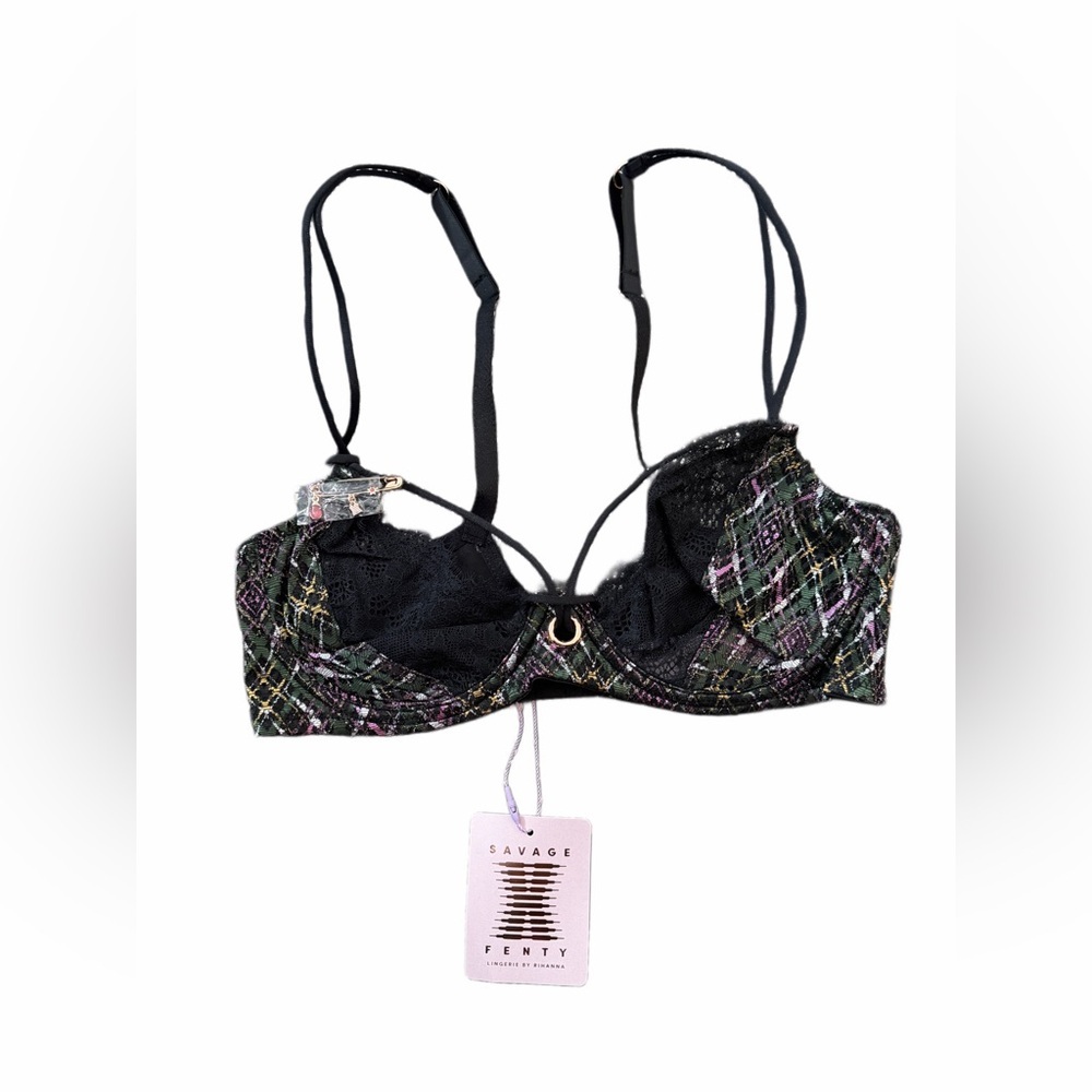 Fenty Plaid Lace Bra 34D